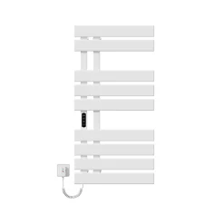 EMKE Sèche-Serviettes Électrique de salle de bain 1000 x 500 mm, Porte-serviettes chauffant électrique, Blanc 350W