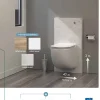 Watermatic Ensemble bâti-support+habillage couleur marbre blanc +Sanibroyeur+cuvette+abattant W40 Silence PMR norme handicapés