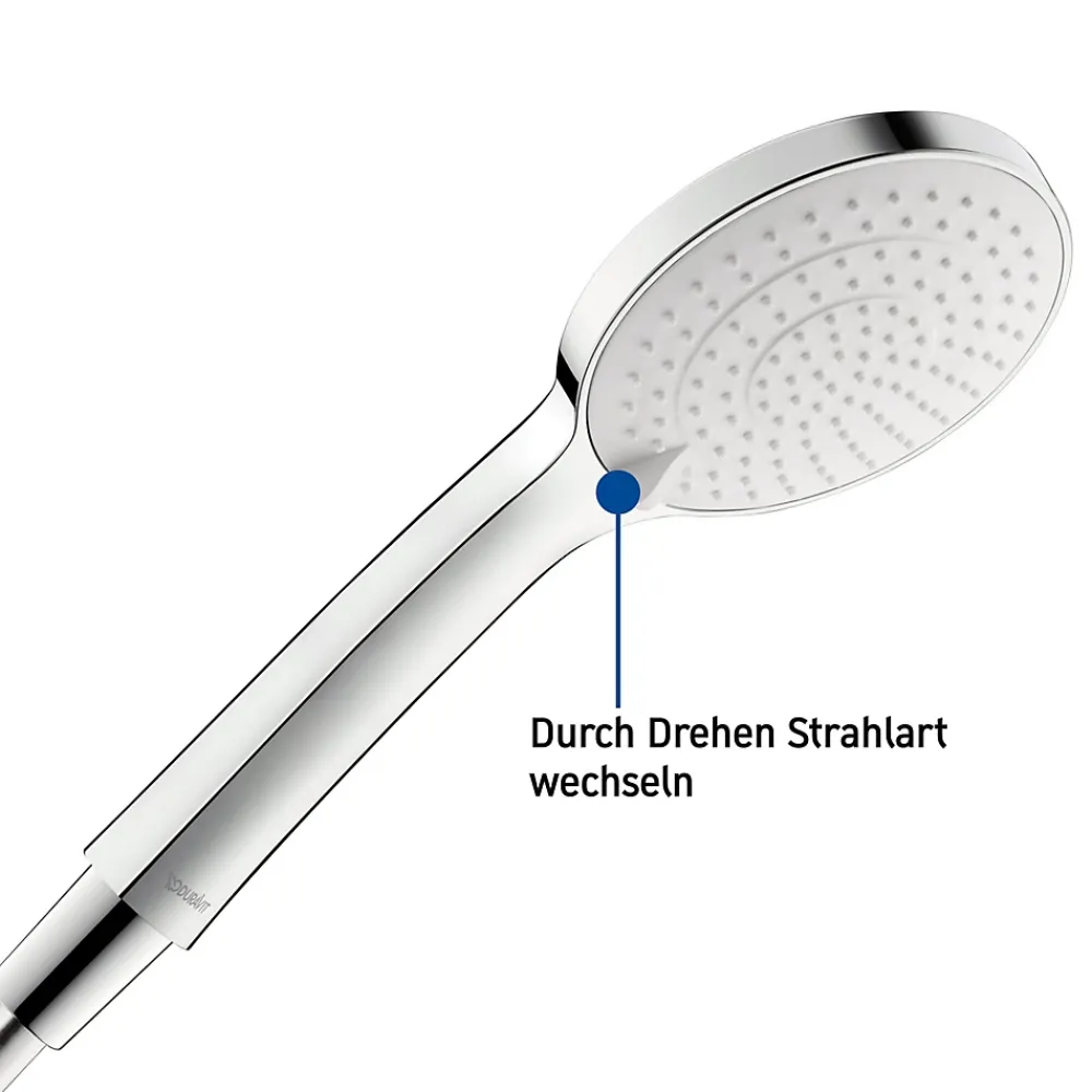 Pommeau De Douche, Flexible Et Barre De Douche|Duravit Ensemble Colonne de douche métal Barre de douche avec flexible 1,6m et douchette chrome - 70x2x7cm - Chrome