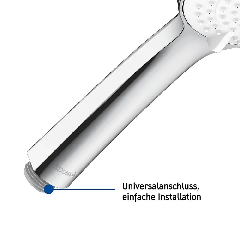 Pommeau De Douche, Flexible Et Barre De Douche|Duravit Ensemble Colonne de douche métal Barre de douche avec flexible 1,6m et douchette chrome - 70x2x7cm - Chrome