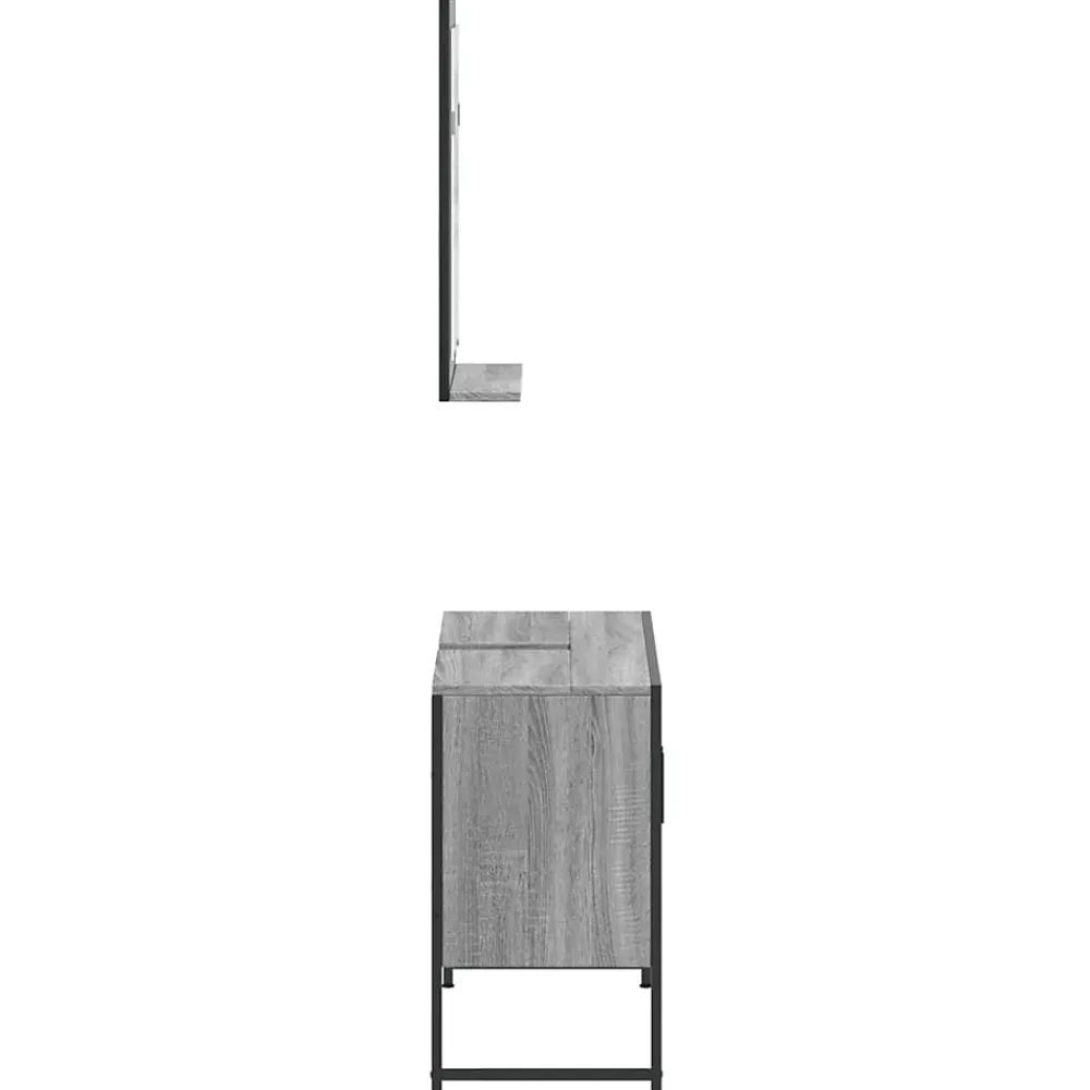 Meuble Wc|Vidaxl Ensemble d'armoires de salle de bain 2 pcs sonoma gris