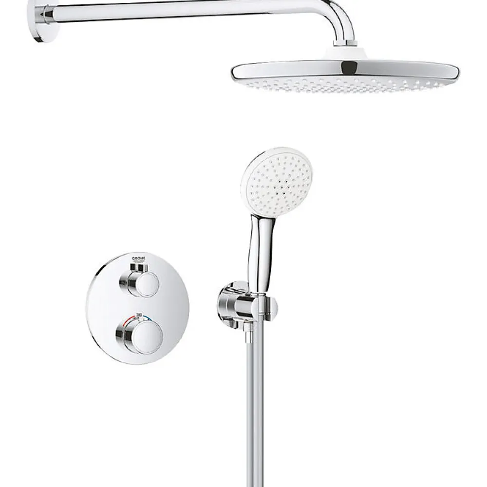 Colonne De Douche Encastrable|Grohe Ensemble de douche - Grohtherm - - Avec tempesta 250 - 2 jets