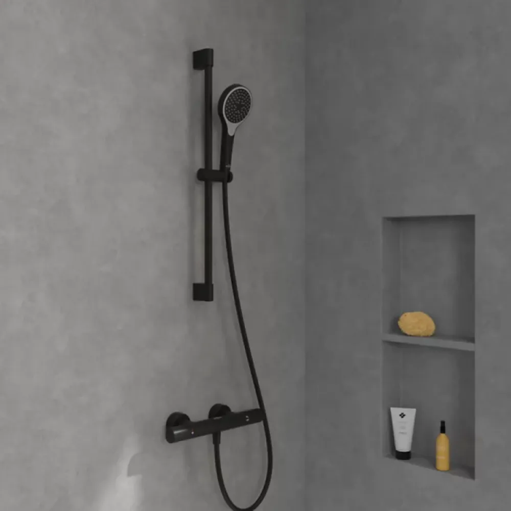Villeroy & Boch Ensemble de douche 3 jets VILLEROY ET BOCH Verve Showers Noir mat