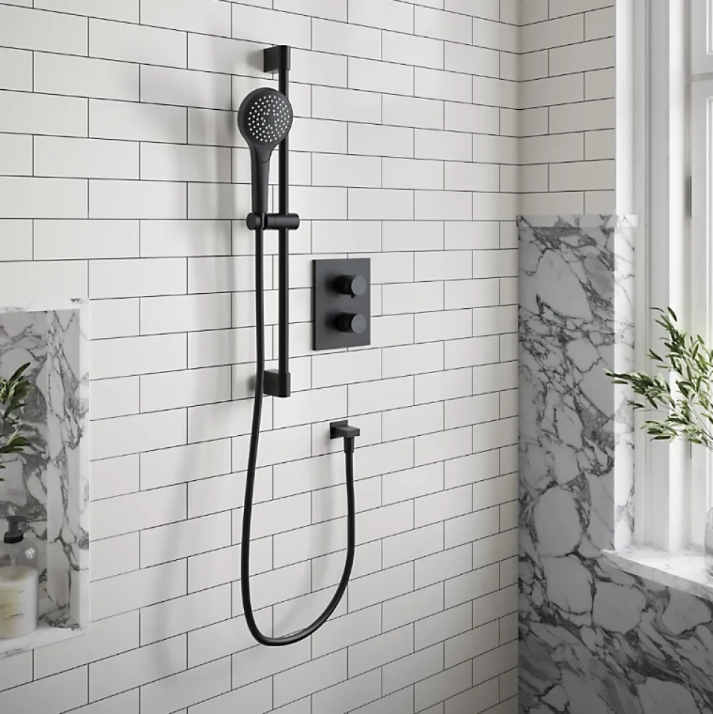 Villeroy & Boch Ensemble de douche 3 jets VILLEROY ET BOCH Verve Showers Noir mat