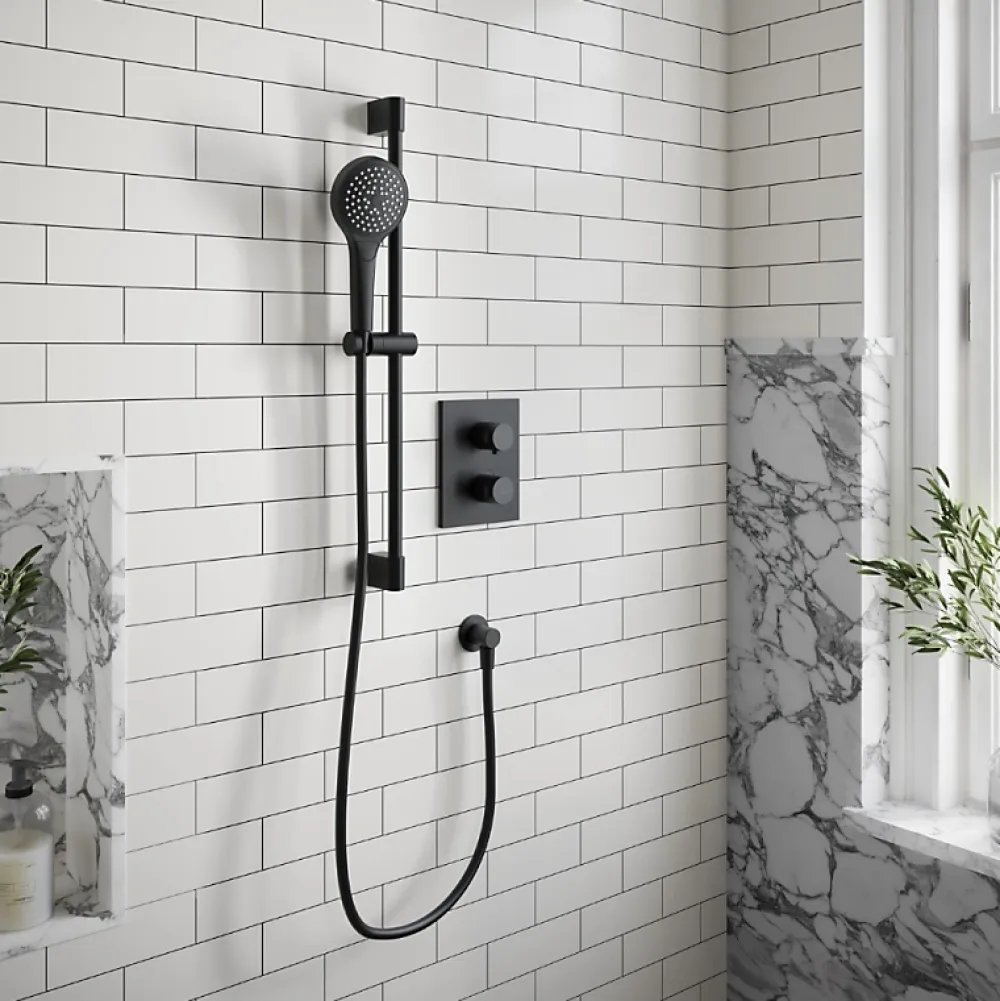Villeroy & Boch Ensemble de douche 3 jets VILLEROY ET BOCH Verve Showers Noir mat