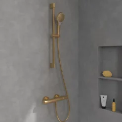 Pommeau De Douche, Flexible Et Barre De Douche|Villeroy & Boch Ensemble de douche 3 jets VILLEROY ET BOCH Verve Showers Or brossé