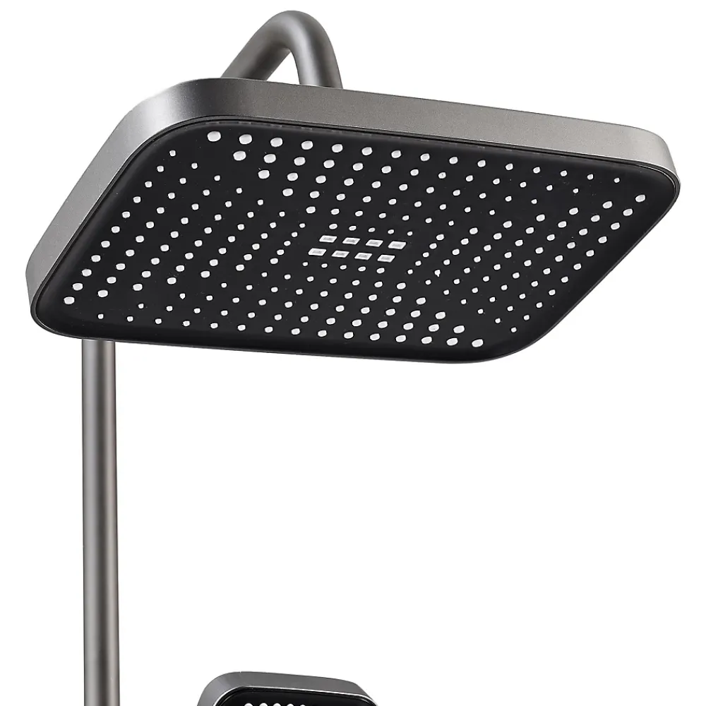 ProximaX Ensemble de douche avec mitigeur monocommande, barre de douche réglable et pommeau carré avec robinet