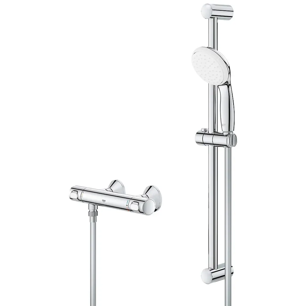 Robinet De Douche|Grohe Ensemble de douche avec mitigeur thermostatique - - Grohtherm 500 - Tempesta