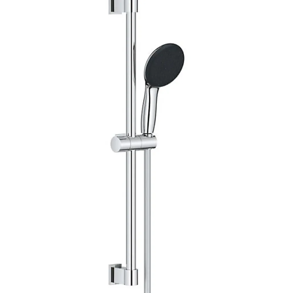 Grohe Ensemble de douche avec pommeau 1 jet, barre 60cm et flexible 1,75m - Vitalio Start 110 27942001 - Economie d'eau - Chrom