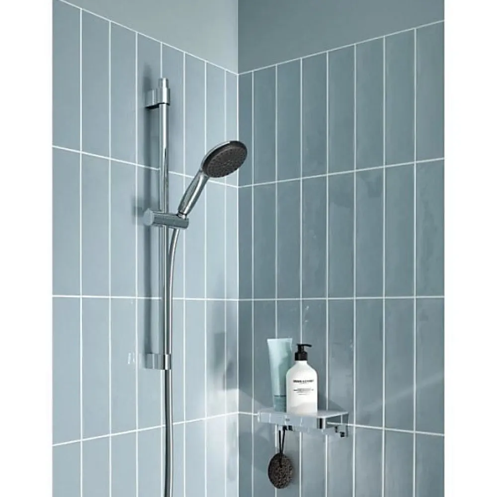 Grohe Ensemble de douche avec pommeau 1 jet, barre 60cm et flexible 1,75m - Vitalio Start 110 27942001 - Economie d'eau - Chrom