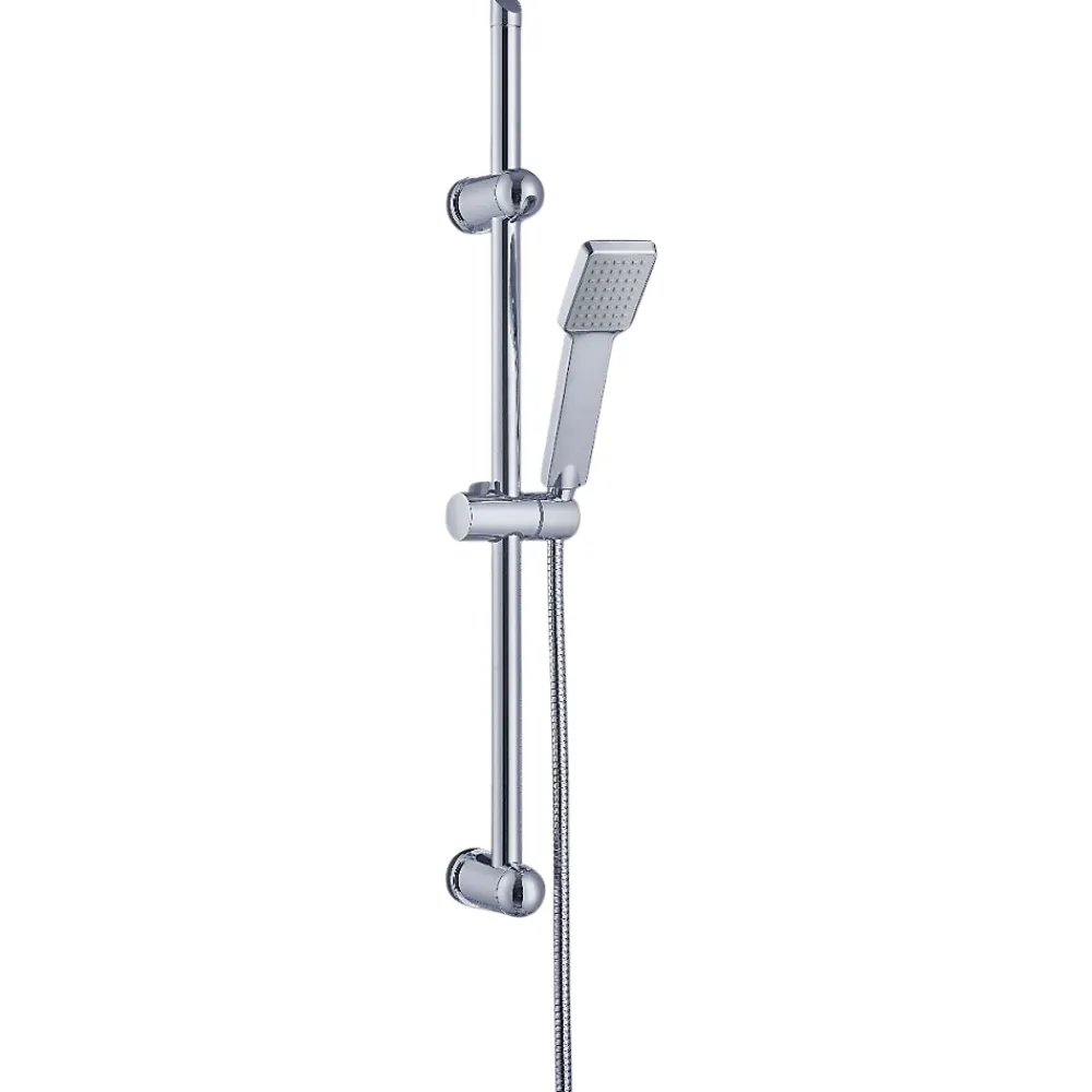 Pommeau De Douche, Flexible Et Barre De Douche|Essebagno Ensemble de douche chromé 3 pièces Quartos