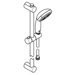 Colonne De Douche Sans Robinetterie|Grohe Ensemble de douche chromé Vitalio Start 100