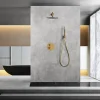 Colonne De Douche Encastrable|Imex Products Ensemble de douche CURVED à encastrer - Thermostatique Or brosséChroméNoir matCanon de fusilOr brosséOr rose brossé Ensemble enca