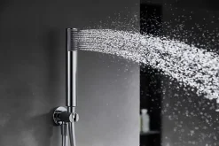 Colonne De Douche Encastrable|Imex Products Ensemble de douche CURVED à encastrer - mitigeur monocommande Chromé BrillantChroméNoir matCanon de fusilOr brosséOr rose brossé