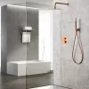 Colonne De Douche Encastrable|Imex Products Ensemble de douche CURVED à encastrer - Thermostatique Or rose brosséChroméNoir matCanon de fusilOr brosséOr rose brossé Ensemble