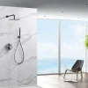 Imex Products Ensemble de douche CURVED à encastrer - mitigeur monocommande Canon de fusilChroméNoir matCanon de fusilOr brosséOr rose brossé E