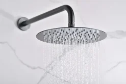 Imex Products Ensemble de douche CURVED à encastrer - mitigeur monocommande Canon de fusilChroméNoir matCanon de fusilOr brosséOr rose brossé E