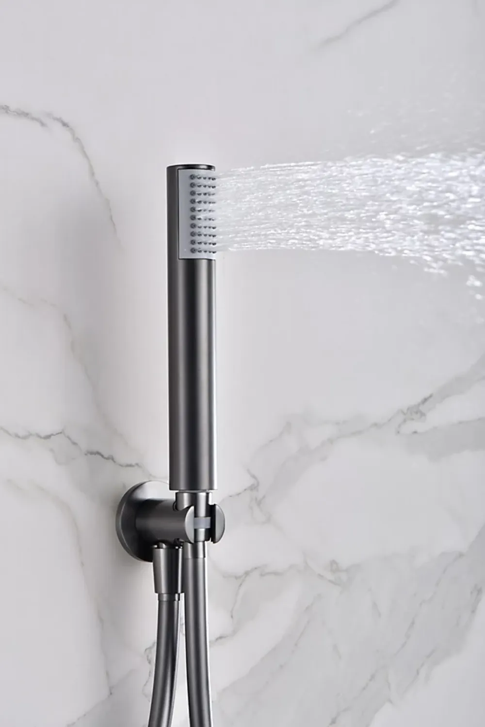 Imex Products Ensemble de douche CURVED à encastrer - Thermostatique Canon de fusilChroméNoir matCanon de fusilOr brosséOr rose brossé Ensemble