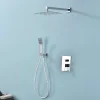 Poalgi Ensemble de douche encastré mécanique 2 voies SKY BATH chromé Inox S304 série DREAM