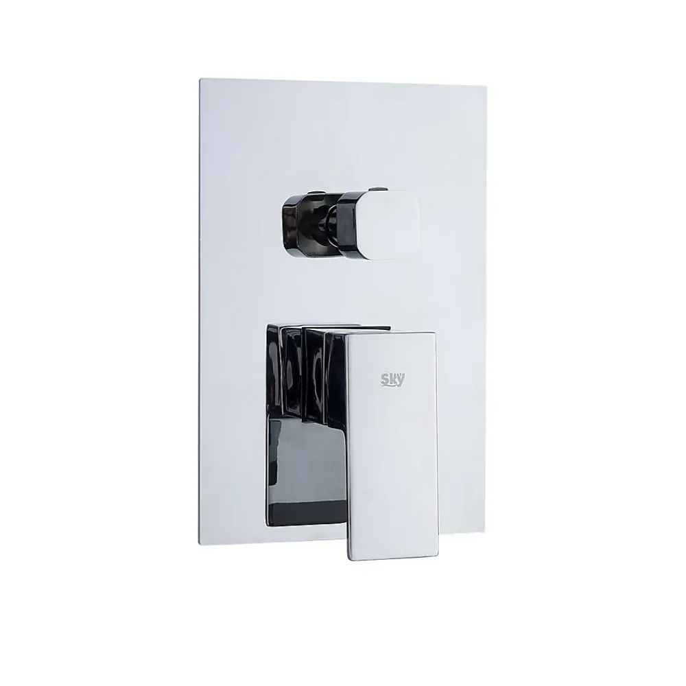 Poalgi Ensemble de douche encastré mécanique 2 voies SKY BATH chromé Inox S304 série DREAM