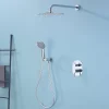 Poalgi Ensemble de douche encastré mécanique 2 voies SKY BATH chromé Inox S304 série SOUL
