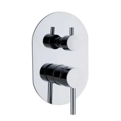 Poalgi Ensemble de douche encastré mécanique 2 voies SKY BATH chromé Inox S304 série SOUL