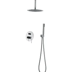 Colonne De Douche Encastrable|Imex Products Ensemble de douche Plafond TOUCHER à encastrer - Mitigeur monocommande Chromé Brillant Ensemble encastré douchette + tête de douc