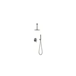 Colonne De Douche Encastrable|Imex Products Ensemble de douche Plafond TOUCHER à encastrer - Mitigeur monocommande Or rose brossé Ensemble encastré douchette + tête de douch