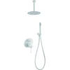 Imex Products Ensemble de douche STICK à encastrer - mitigeur monocommande Blanc (mat) Ensemble encastré douchette + tête de douche