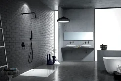 Colonne De Douche Encastrable|Imex Products Ensemble de douche STICK à encastrer - mitigeur monocommande Noir (mat) Ensemble encastré douchette + tête de douche