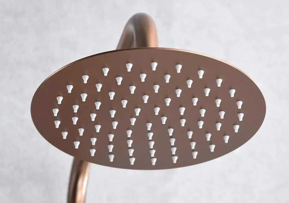 Colonne De Douche Encastrable|Imex Ensemble de douche thermostatique LINE - Rose brossé