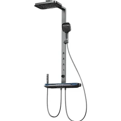 Colonne De Douche Hydromassante|Kleenmac Ensemble de douche thermostatique intelligent avec affichage numérique modèle Escalus 52 x 15 cm Ref KISB5215B4