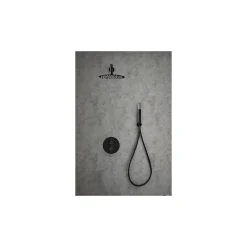 Colonne De Douche Encastrable|Imex Products Ensemble de douche TOUCHER à encastrer - Mitigeur thermostatique Nickel brossé Ensemble encastré douchette + tête de douche
