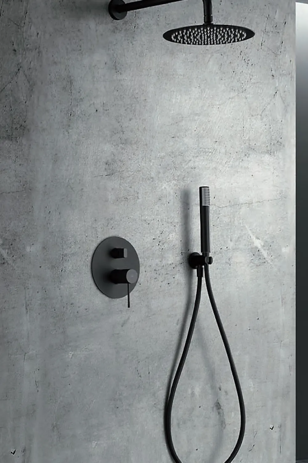 Colonne De Douche Encastrable|Imex Products Ensemble de douche TOUCHER à encastrer - Mitigeur monocommande Noir (mat) Ensemble encastré douchette + tête de douche