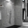 Colonne De Douche Encastrable|Imex Products Ensemble de douche TOUCHER à encastrer - Mitigeur monocommande Nickel brossé Ensemble encastré douchette + tête de douche