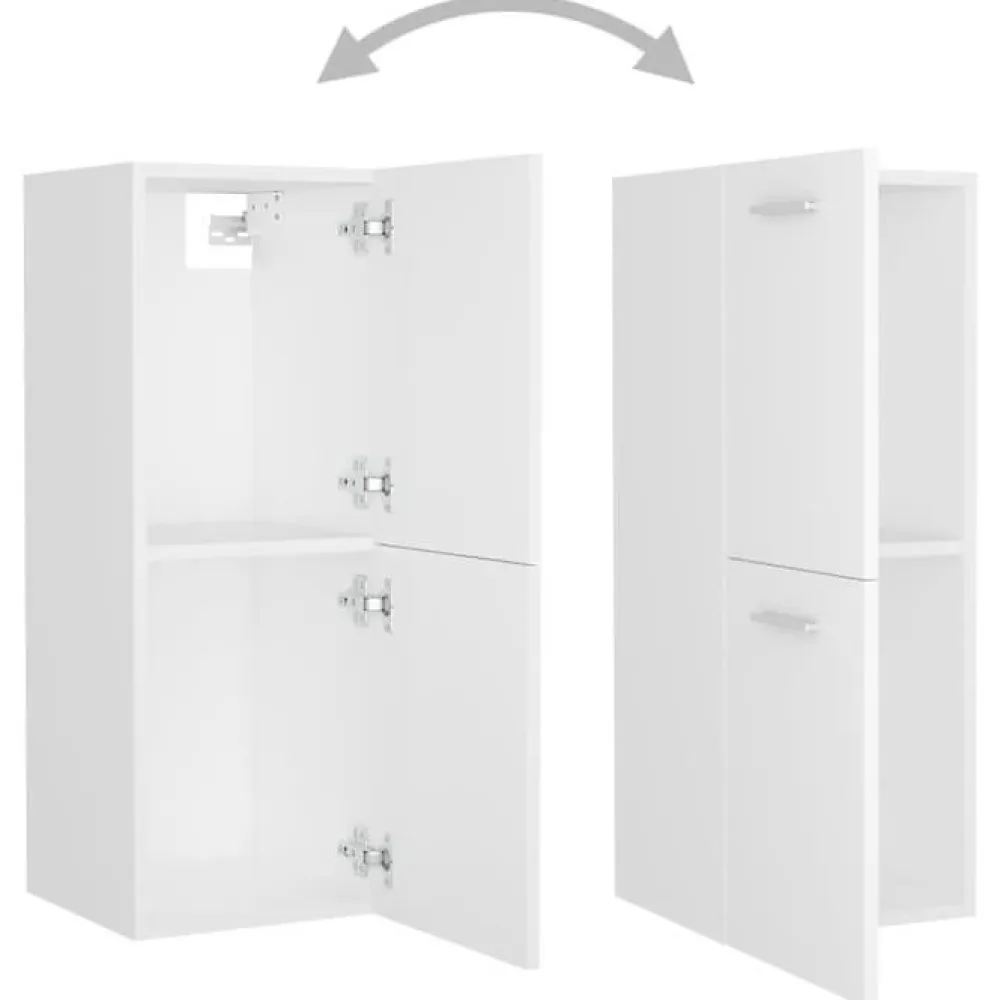 Vidaxl Ensemble de meubles de salle de bain - - 3070910 - Blanc - Bois d'ingénierie - Rangement spacieux