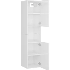 Vidaxl Ensemble de meubles de salle de bain - - 3070910 - Blanc - Bois d'ingénierie - Rangement spacieux