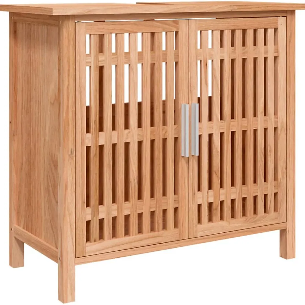 Vidaxl Ensemble de meubles de salle de bain 4 pcs Bois massif de noyer