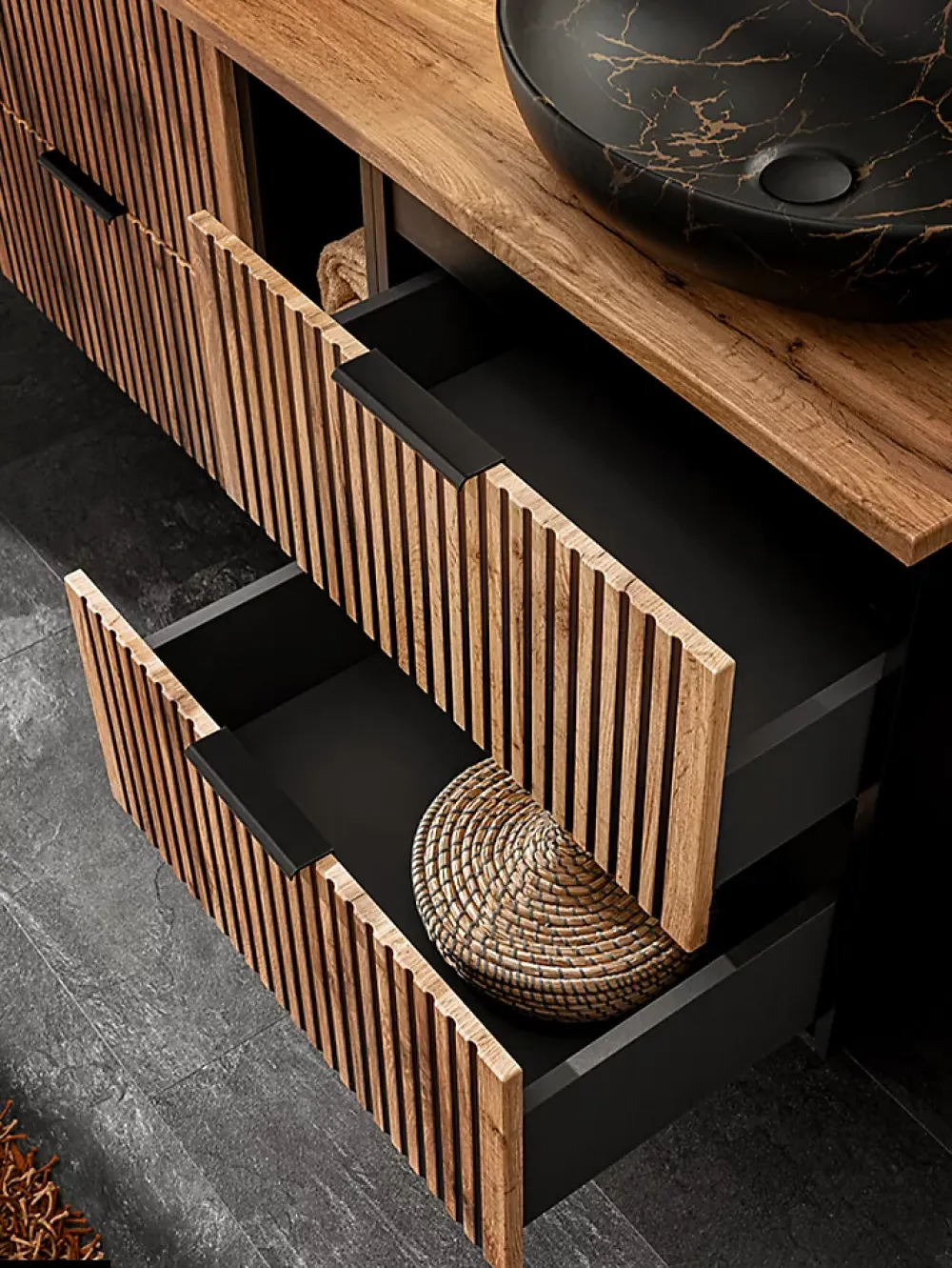 Meuble Vasque|Otitec Ensemble de meubles sous vasque - 60 cm - avec Vasque - WOTANIA