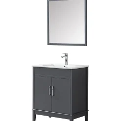 Ensemble Meuble De Salle De Bains|Wilsa Ensemble de salle de bain gri 75 cm