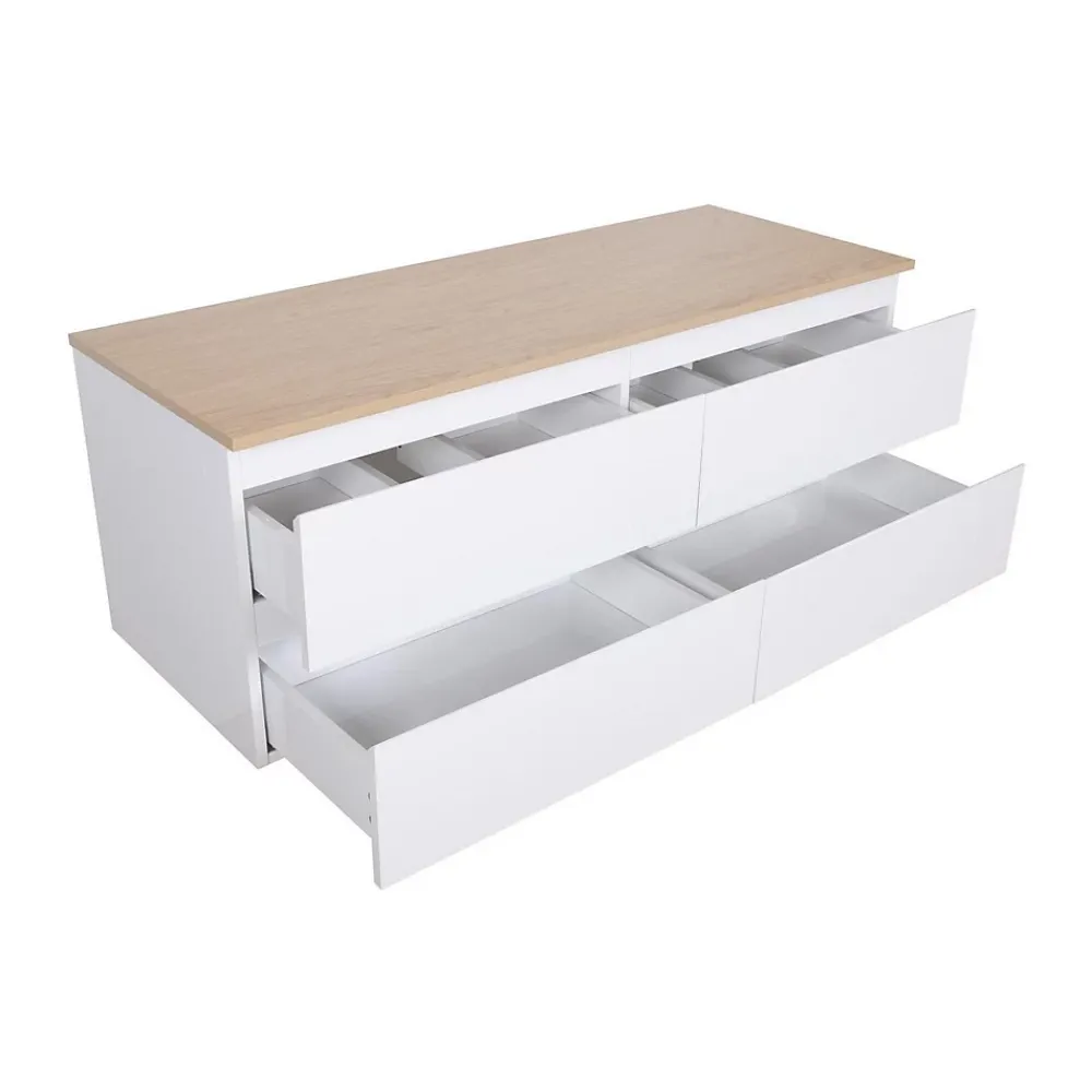 Mob-In Ensemble double vasque suspendu SORRENTO 120cm