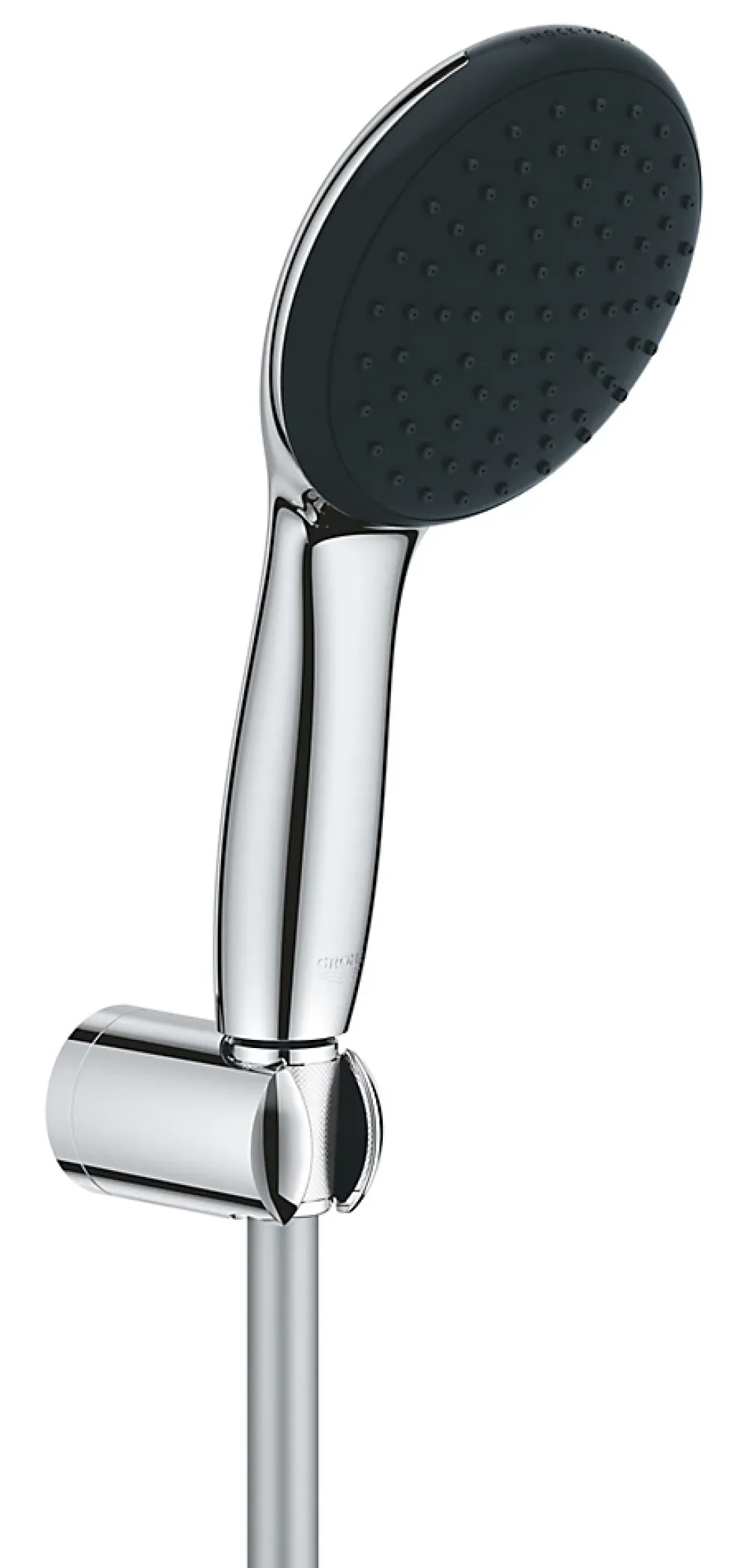 Pommeau De Douche, Flexible Et Barre De Douche|Grohe Ensemble douchette 1 jet + support + flexible chrome, Vitalio Start 100
