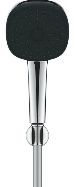 Pommeau De Douche, Flexible Et Barre De Douche|Grohe Ensemble douchette 3 jets + support + flexible chrome, Vitalio 100