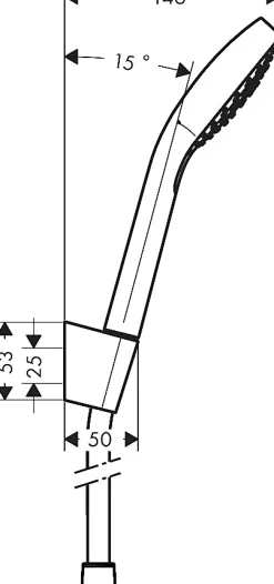 Hansgrohe Ensemble douchette 3 jets et flexible chromé MySelect E