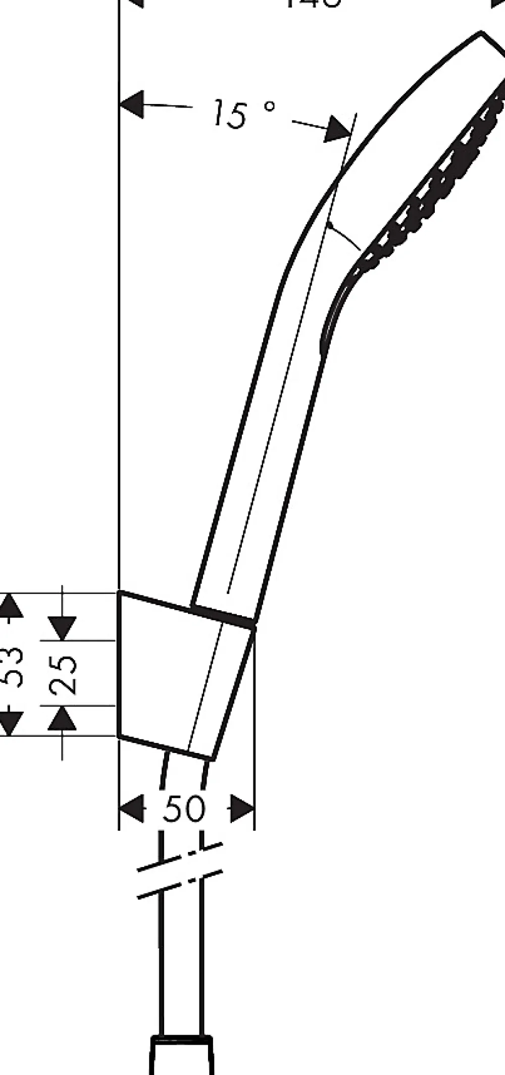 Hansgrohe Ensemble douchette 3 jets et flexible chromé MySelect E
