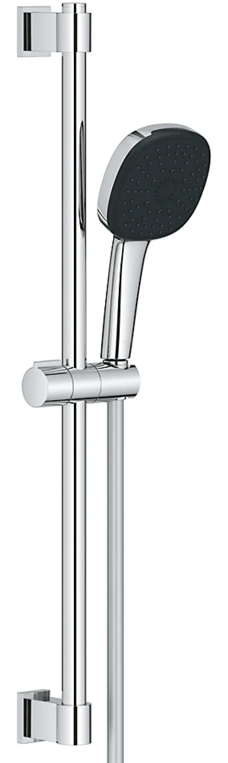 Ensemble douchette 3 jets + support + flexible chrome, Grohe Vitalio Comfort 110