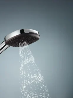 Ensemble douchette 3 jets + support + flexible chrome, Grohe Vitalio Comfort 110