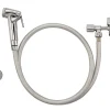 Accessoire De Robinet|Noyon et Thiebault Ensemble douchette WC en ABS chromé, 1 robinet 3 voies et 1 flexible PVC