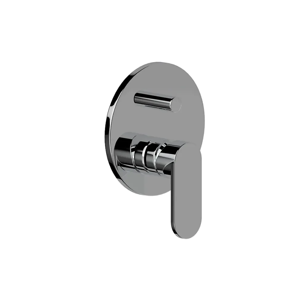 Robinet De Douche|Kiamami Valentina Ensemble Externe Encastrable Pour Douche Universelle 2 Voies, Plaque + Levier + Déviateur Amalfi