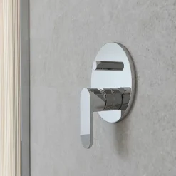 Robinet De Douche|Kiamami Valentina Ensemble Externe Encastrable Pour Douche Universelle 2 Voies, Plaque + Levier + Déviateur Amalfi